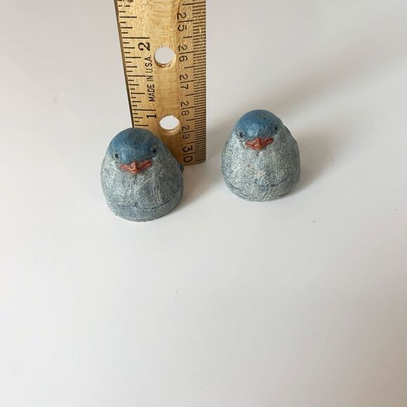 Kesa Danish Design Bluebirds Miniature Figurines Made in Holland Puffy 1.25" Set - Picture 6 of 7